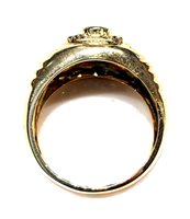 Anello Sommer Donna Anni '80 in Oro giallo Zaffiro blu 0.60 Ct ZAF CT 0.60 DIA CT 0.30 VS/G - ZAF CT 0.60 DIA CT 0.30 VS/G
